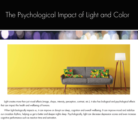 Effect of colored light on human-body