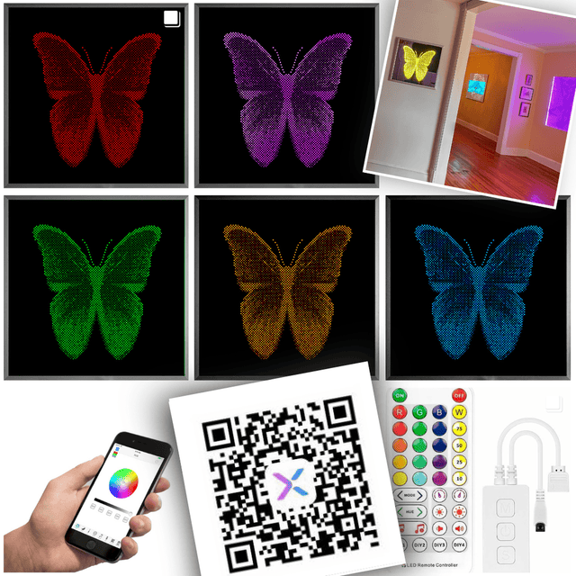 IllumiArts LED WALL ART LIGHT Butterfly RGB Led BU-00-SS-MD 741365468783
